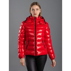 Женский короткий пуховик Elina, Цвет: Красный, Размер: 38