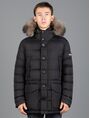 Длинный зимний мужской пуховик с мехом Graper Black, Цвет: Черный, Размер: 56